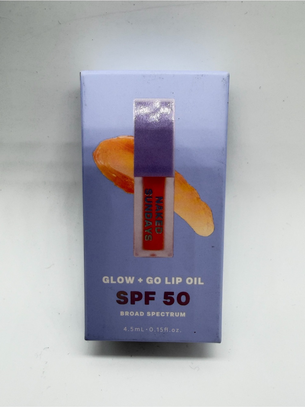 Naked Sundays Glow + Go Lip Oil SPF 50 — Salted Caramel Sealed in Box